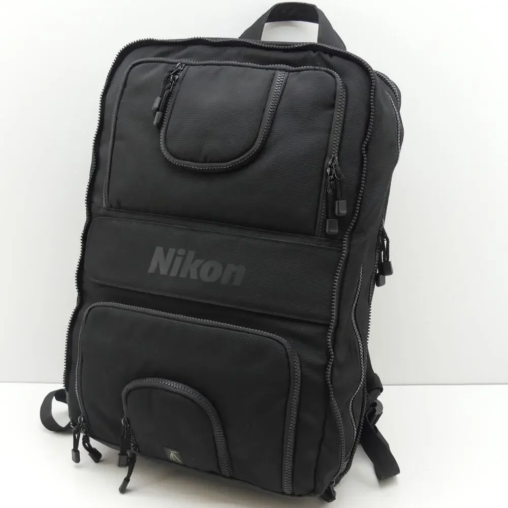 Nikon Camera Equipment Backpack Black Padded Multi Pocket Gear Bag Travel Case